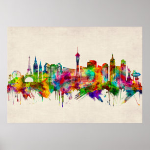 Poster Las Vegas Nevada Skyline