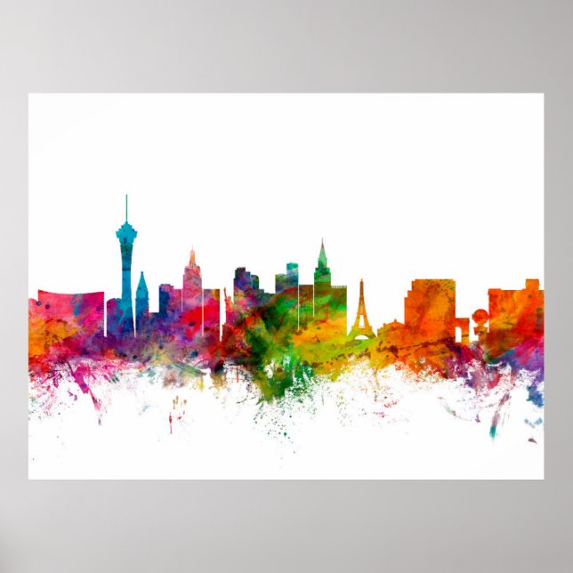 Poster Las Vegas Nevada Skyline (Frente)