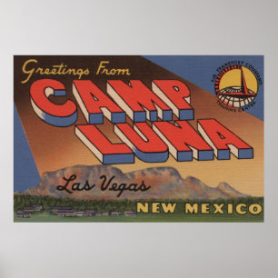 Poster Las Vegas, New mexico - acampamento Luna
