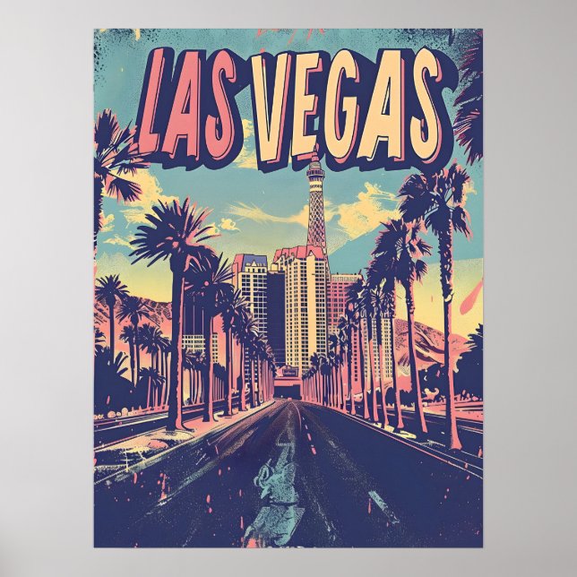 Poster Las Vegas Vintage Art (Frente)
