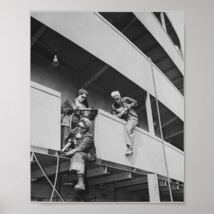 Poster Lascando a escória fora de um navio