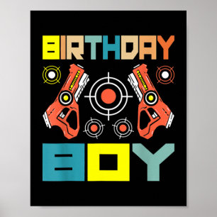 Poster Laser Tag Birthday Boy Party Indoor Lasertag Game