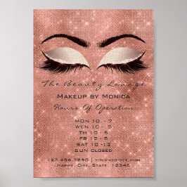 Poster Lashes Makeup Artist Glitter BeauRosa Spark