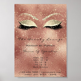 Póster Lashes Makeup Artist Glitter Beauty Salon Skin Lux