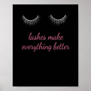 Poster Lashes tornam tudo melhor cosmético