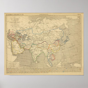Póster L'Asie, ap 1220 l'an JC