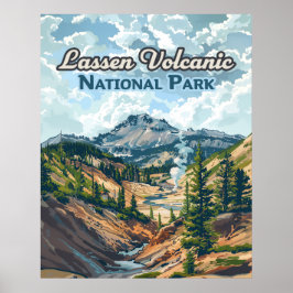 Poster Lassen Volcanic Park California Volcano