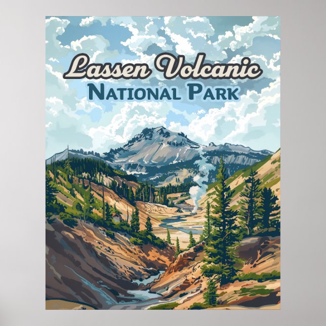 Poster Lassen Volcanic Park California Volcano (Frente)