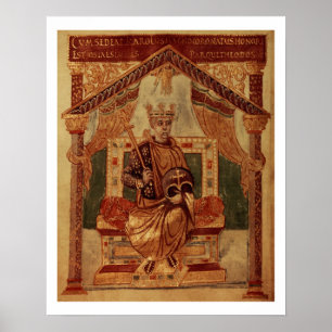 Póster Lat 1152 f.3v Charlemagne (Carolus Magnus, Charles