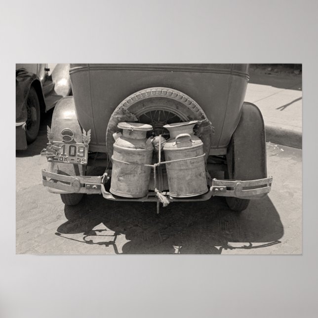 Póster Latas de Leite, 1939. Foto Antiga (Frente)
