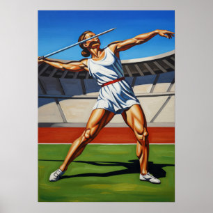 Poster L'ATHLÈTE AU JAVELOT (O Atleta Javelin) - Origi