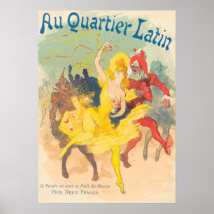 Póster Latino de Quartier do Au "ao quarto Latin "