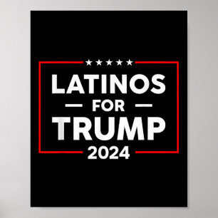 Poster Latinos Para Trump 2024