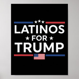 Poster Latinos Para Trump 2024 - Presidente Eleitoral Tru