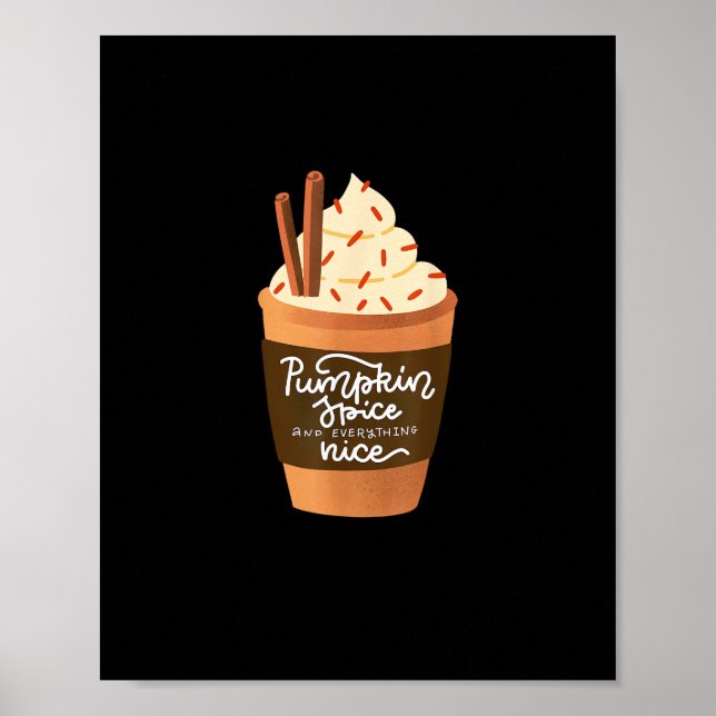 Poster Latite De Pumpkin Spice, Pumpkin Spice E Tudo (Frente)