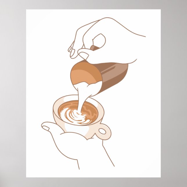 Poster Latte Art (Frente)