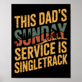 Poster Laughing At Every Climb Mountain Biking Dad 