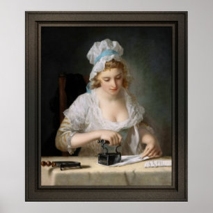 Poster Laundry Maid Ironing de Henry Robert Morland