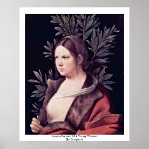 Póster Laura (retrato de uma jovem mulher) por Giorgione