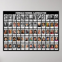 Poster Laureadas com o Nobel feminino