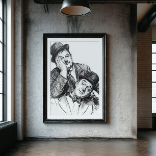Poster Laurel e Hardy - Mais um Belo Caos - Vintage