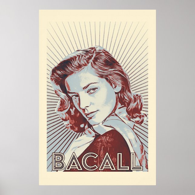 Poster Lauren Bacall Trabalho de arte (Frente)