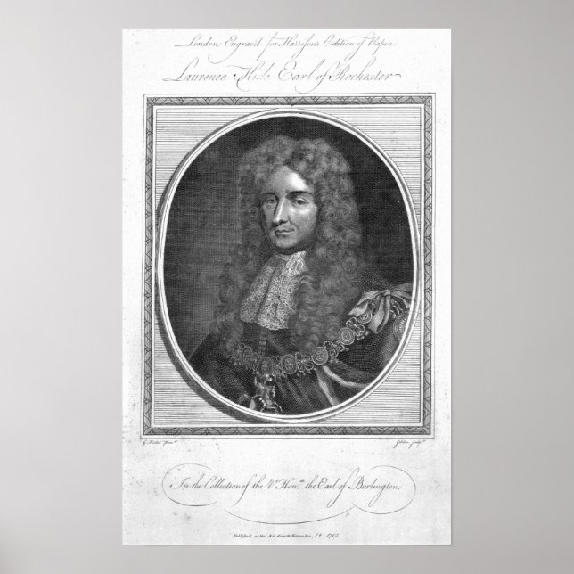 Póster Laurence Hyde, 1rua Earl de Rochester (Frente)