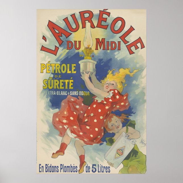 Poster L'Aureole du Midi - Jules Cheret Vintage Francês (Frente)