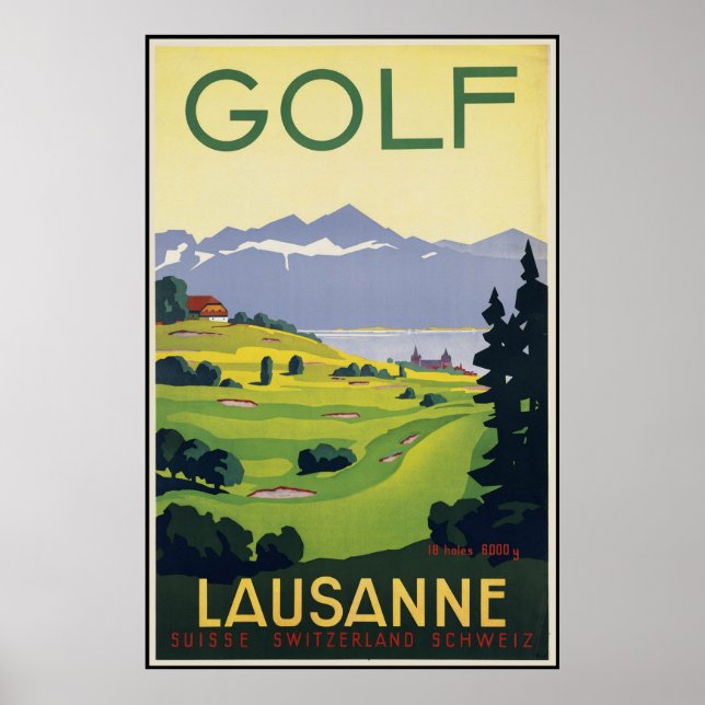 Poster Lausanne Golf (Frente)