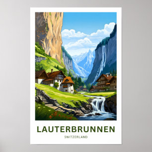 Poster Lauterbrunnen Suíça Travel Print