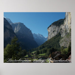 Póster Lauterbrunnen Valley Suiça 1