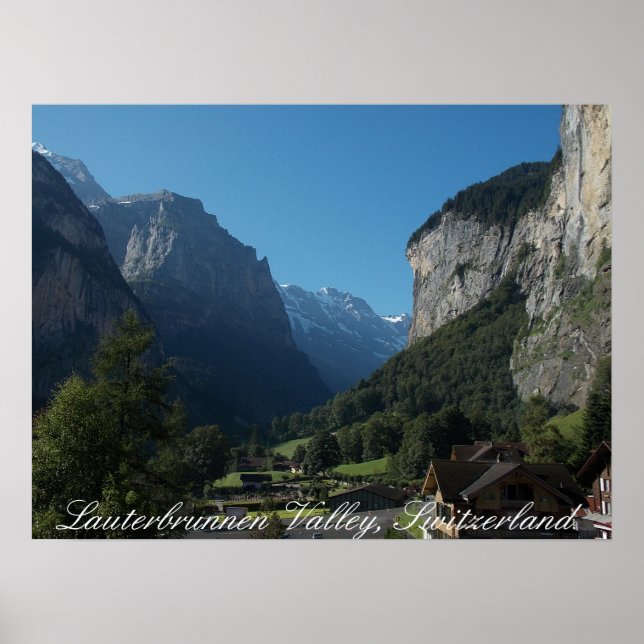 Póster Lauterbrunnen Valley Suiça 1 (Frente)