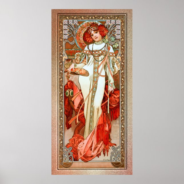 Poster L'Automne por Alphonse Mucha (Frente)