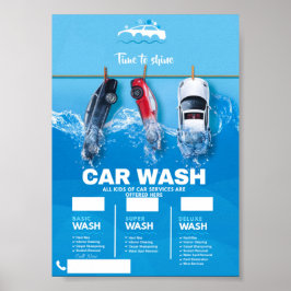 Poster Lava-automóveis