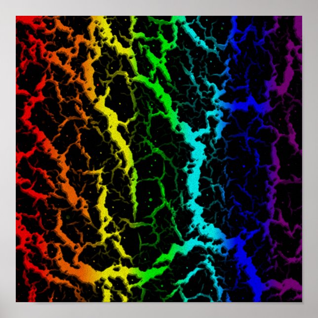 Poster Lava Espacial Rachada - Espectro de Luz (Frente)