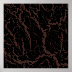 Poster Lava Espacial Rachada - Marrom