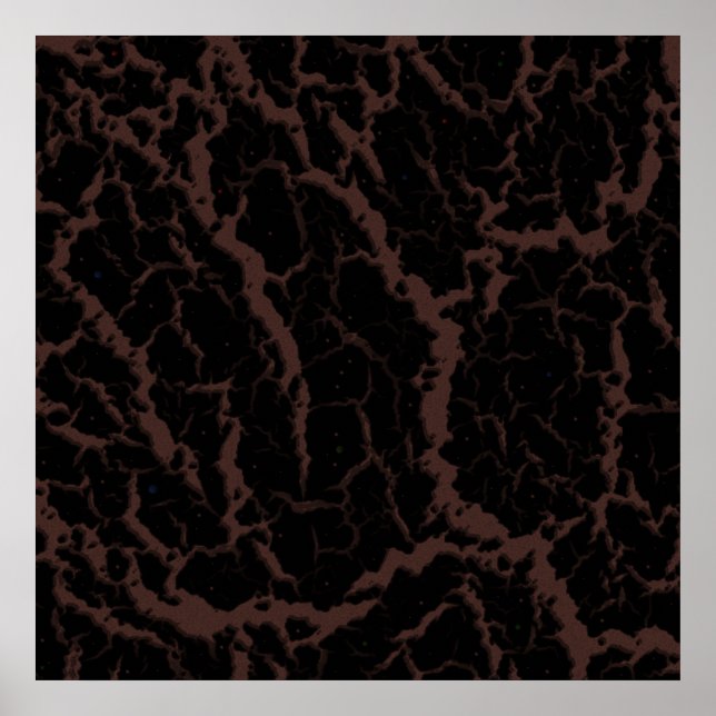 Poster Lava Espacial Rachada - Marrom (Frente)