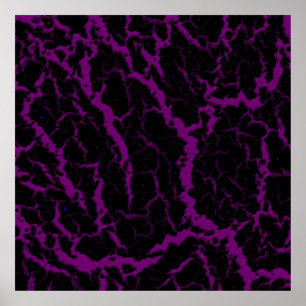 Poster Lava Espacial Rachada - Roxo