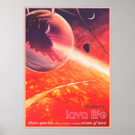 Poster LAVA LIFE no Planeta 55 Cani e NASA no Espaço do J