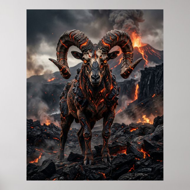 Poster Lava Skull Ram Highlands (Frente)