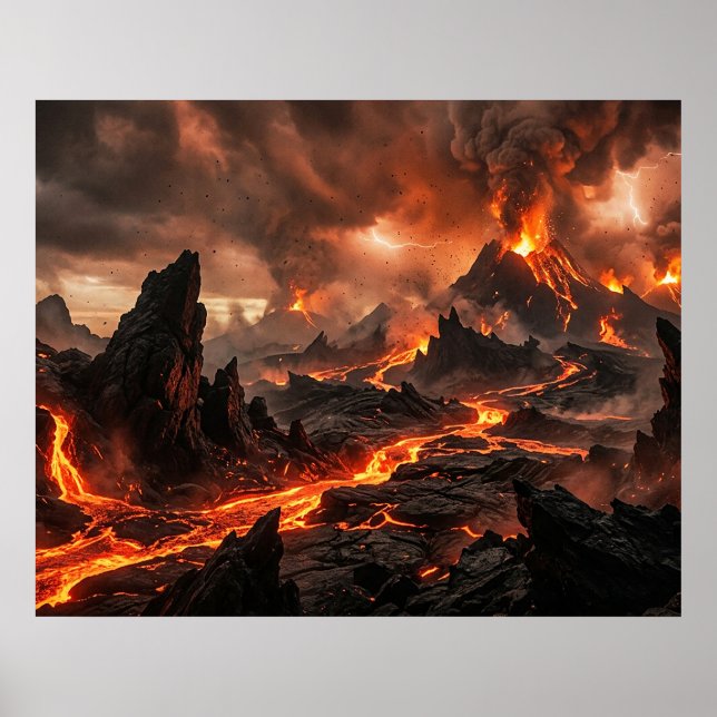 Poster Lava Vulcânica (Frente)