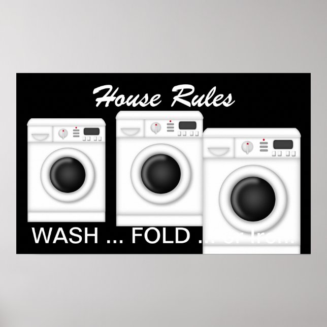 Poster Lavagem - Regras da Casa - SRF (Frente)