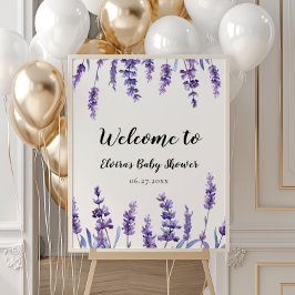 Poster Lavanda floral elegante bem-vindo