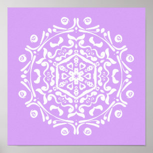 Póster Lavanda Mandala