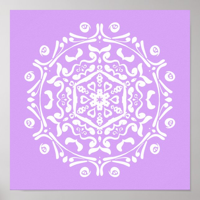 Póster Lavanda Mandala (Frente)