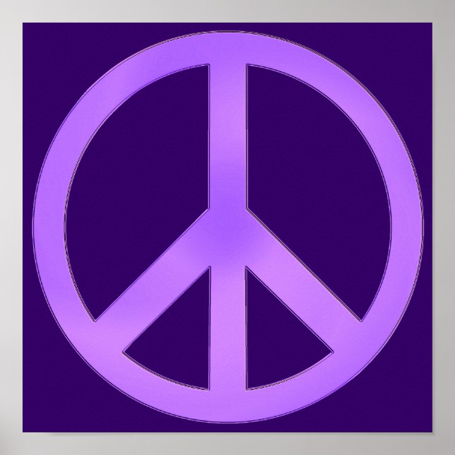Póster Lavanda no Sinal de Paz Roxo Escuro (Frente)