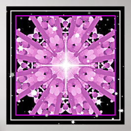 Poster *~* Lavanda radiante Ray Mandala