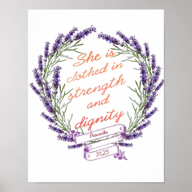 Poster Lavanda Resistência da Excursão Bíblia Arte Versa (Frente)