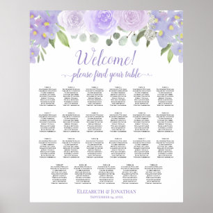 Poster Lavanda Rosa 23 Gráfico de Sentados de Casamento d