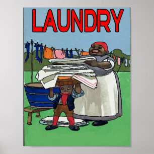 Poster Lavanderia velha da forma